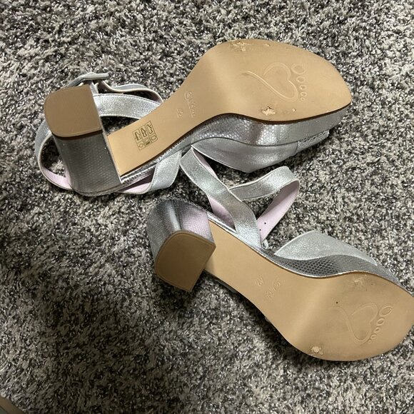 Silver Suede & Snake Print Leather - Picture 3 of 4